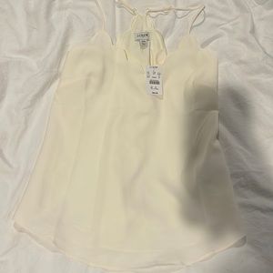 NWT jcrew scalloped cream tank size 00